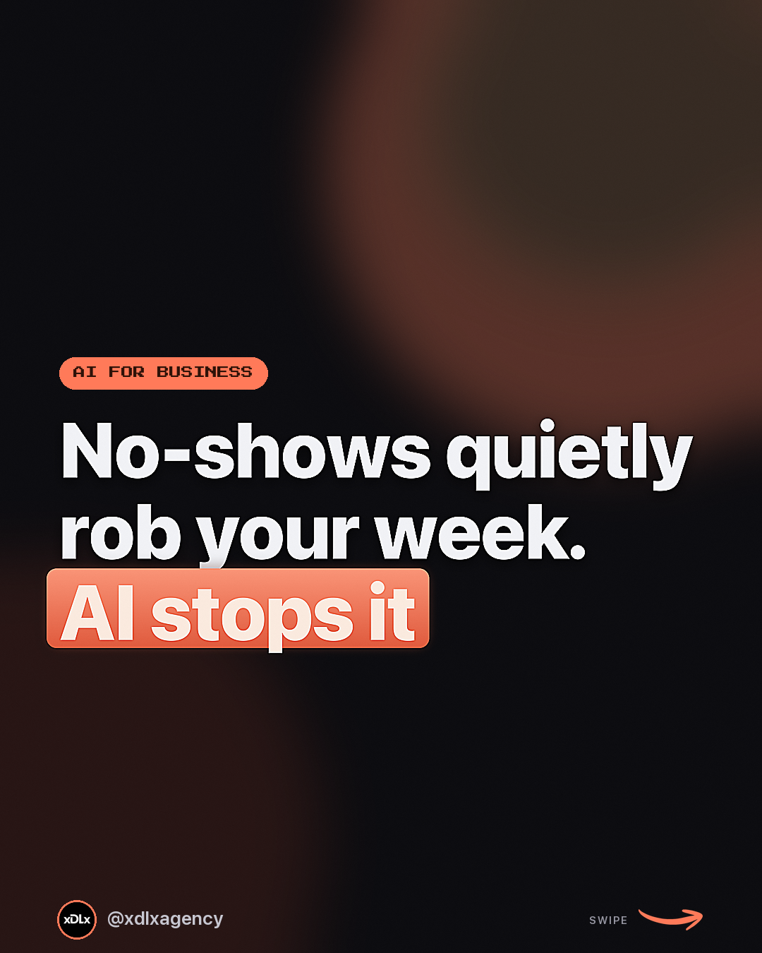No-shows are quietly robbing your week. One AI flow cuts them in half — automatically.