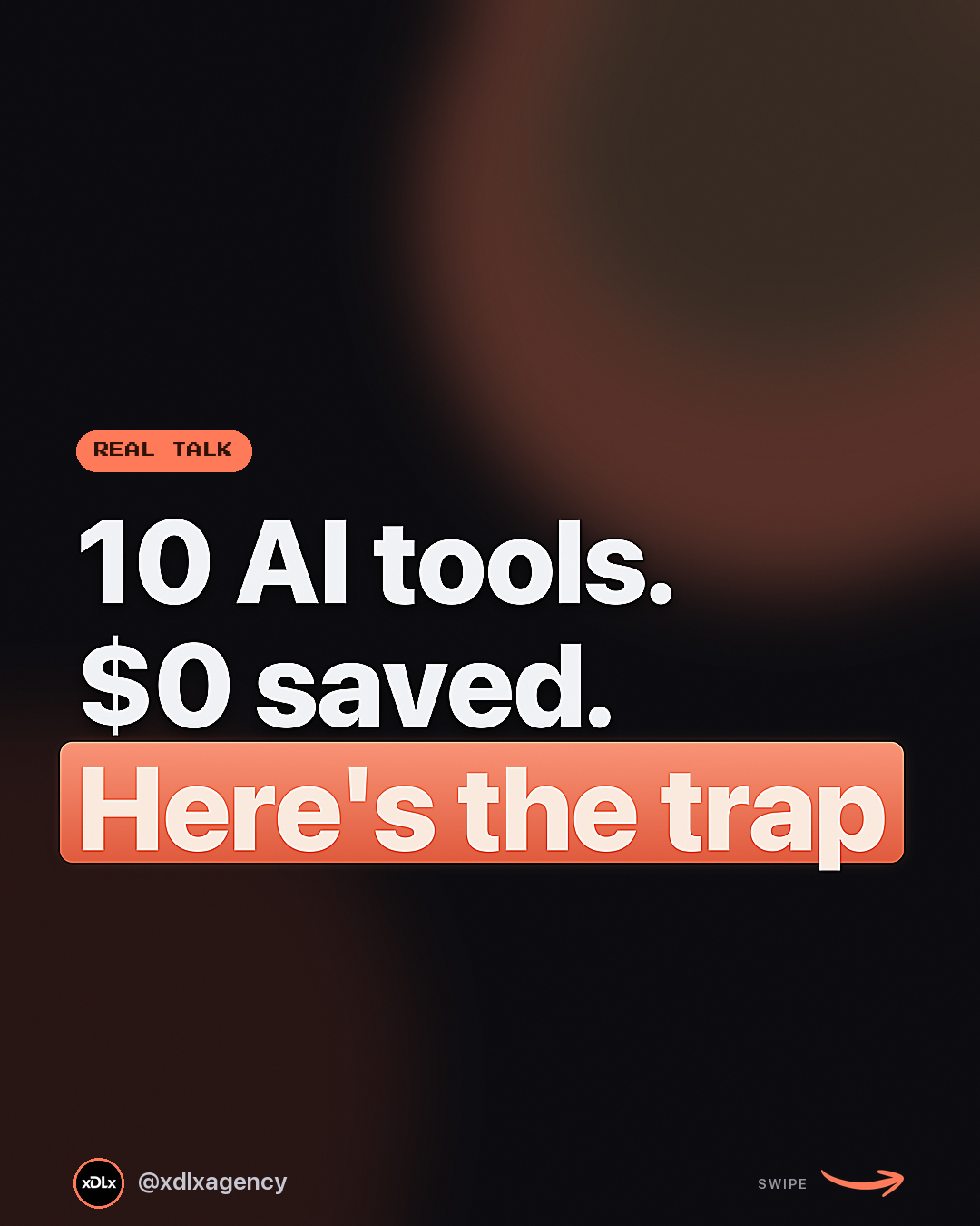 Signed up for 10 AI tools and saved $0? You're not behind — you're collecting tools instead of fixing one real leak.