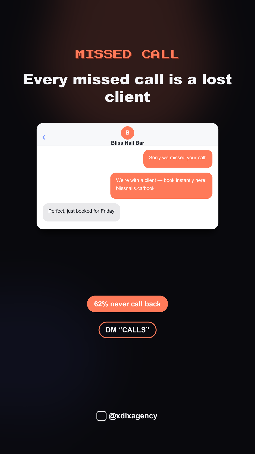 Missed calls = missed money.